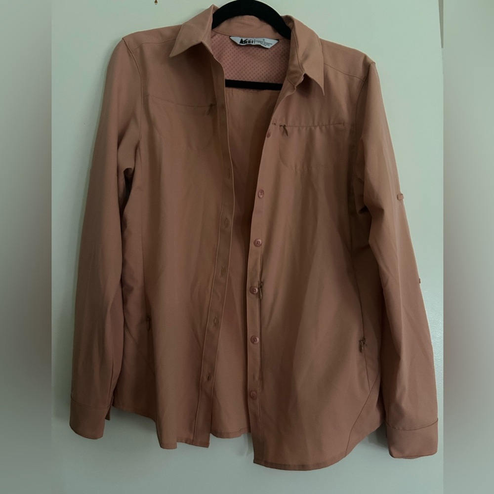REI Hiking/ Fishing Shirt - Peach color